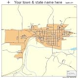 Street & Road Map of Spencer, Indiana IN - Printed poster size wall atlas of your home town