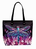 Tiffany Dragonfly Tote Handbag Polyester with Canvas strap