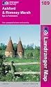 Ashford and Romney Marsh, Rye and Folkestone (Landranger Maps)