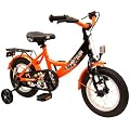 bike*star 30.5cm (12 Zoll) Kinder-Fahrrad - Farbe Schwarz & Orange