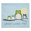 Whooo Loves Me Baby Fleece - Blue