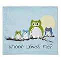 Whooo Loves Me Baby Fleece - Blue