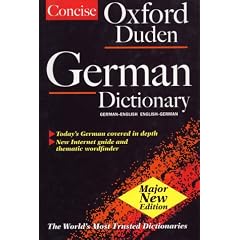 Concise Oxford-Duden German Dictionary: English-German, German-English