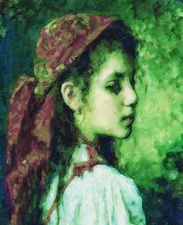 Custom Order #DH-JLJ, Oil on Canvas, Custom Painting of The Person You Love, For 1 Person of Customer's Choice, Style: Expressionism, with Signature Text 
