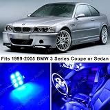 BMW 3 Series ULTRA BLUE LED Lights Interior Package Kit M3 E46 (9 Pieces) 