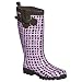 Women's Grid-in-Grid Rainboots - Brown/Pink