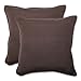 Pillow Perfect Outdoor Forsyth Chocolate Throw Pillow, 18.5-Inch, Set of 2
