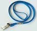 Royal Blue Flat Woven Lanyard, Bulldog Clip