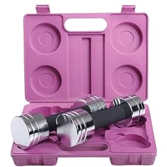 ScSPORTS HANTELSET FITNESSHANTEL 5 KG PINKER KOFFER KURZHANTEL VERCHROMT