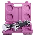 ScSPORTS HANTELSET FITNESSHANTEL 5 KG PINKER KOFFER KURZHANTEL VERCHROMT