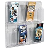 Safco 5608CL Clear plastic literature display wall rack for 8 pamphlets, 20-5/8w x 20-1/2h