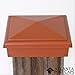 4x4 (Nominal) Cedar Color Pyramid Slim Profile Post Caps - with 10 Year Warranty - Free Shipping