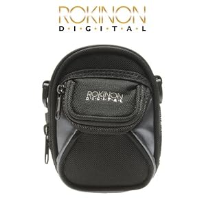 Rokinon Compact Digital Camera Padded Carrying Case for Canon Powershot, Casio Exilim, Fuji Finepix, (GE) General Electric, Kodak EasyShare, Nikon Coolpix, Olympus FE Stylus, Panasonic Lumix, Pentax Optio, Sony CyberShot and Samsung Digital Cameras