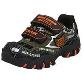 Skechers Little Kid Hot Lights-Damager-Army Hook & Loop Shoe