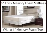 Viceroybedding Single Bed Size 6" Thick Memory Foam Mattress