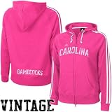 adidas South Carolina Gamecocks Ladies Pink College Town Full Zip Vintage Hoody Sweatshirt