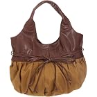 [カシュカシュ] cachecache 合皮×サテン手提