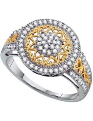 0.50CTW DIAMOND CLUSTER RING
