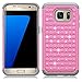 Galaxy S7 Edge Case, EC Hybrid Dual Layer Diamond Studded Bling Crystal Rhinestone Protective Case Cover for Samsung Galaxy S7 Edge (Pink+Grey)