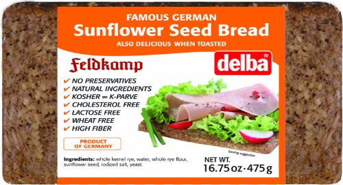 Feldkamp Sunflower Seed Bread , 16.75-Ounce Vacuum Packs (Pack of 12)