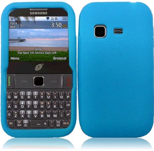 For Samsung S390G Silicone Jelly Skin Cover Case Sky Blue Accessory
