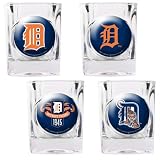 Detroit Tigers Square Shot Glass Set of 4