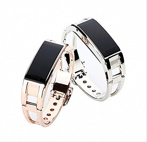 2015 New D8 / fashion bracelet metal bracelet intelligent calls to remind sports pedometer PSG(Silver)