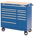 Waterloo TRX4112BU 41-Inch Wide by 18-Inch Deep by 35-2/3-Inch High Heavy Use Blue Tool Cart with 12 Ball Bearing Drawers