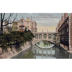 A4 10x8 Gloss Glossy Art Photo PrintCambridgeshire Cambridge St Johns College Bridge of Sighs vintage old photo.jpg