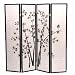 4 Panel Black Bamboo Print Oriental Shoji Screen / Room Divider