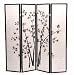 4 Panel Black Bamboo Print Oriental Shoji Screen / Room Divider