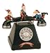 Retro Action Musicals by Roman Action Musical Old style Telephone with Elves 8-1/4-Inch