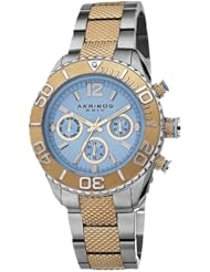 Akribos XXIV Womens AK695TTG Analog Display Swiss Quartz Two Tone Watch