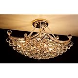 Semi-flush Mount Crystal Pendant Light (C-bt2314-g)
