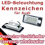 LED Kennzeichenbeleuchtung f�r Audi A3 S3 A3 Cabri&hellip von ARCS