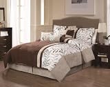Adrian Beige Queen Size Microsuede 7 Piece Bedding Set