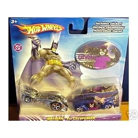 Hot Wheels DC Comics Batman vs Catwoman 1:64 Scale Die Cast Car 2 Pack Mattel