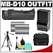 Nikon MB-D10 Battery Grip for D300, D300s & D700 Digital SLR Cameras + (2) Spare EN-EL3e Lithium-Ion Battery Packs + Nikon SLR Case/Bag + Deluxe Tripod + Battery Charger