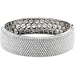 14K White Gold Diamond Bangle Bracelet - 15.25 Ct.