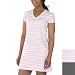 Apparel : Gilligan & O'Malley® Sleep Tee 2-pk. - Heather/ Pink Stripe