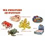 4-D Sea Creature Puzzle, (Pack of 4)
