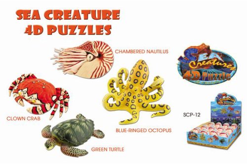 51H7oSliwmL 4 D Sea Creature Puzzle, (Pack of 4)
