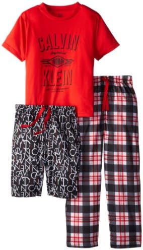 Calvin Klein Boys 8-20 Three Piece Sleep Set