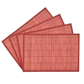 Bali 100-Percent Bamboo Placemat, Brick, Set of 4Bali 100-Percent Bamboo Placemat, Set of 4