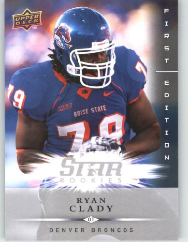 Ryan Clady RC (RC - Rookie Card) Denver Broncos / 2008 Upper Deck First Edition Football Card # 188 / NFL Football Trading Card in Screwdown!