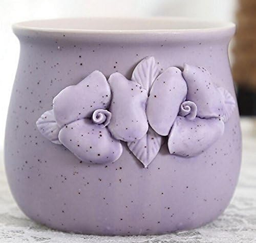 Hineway Flower Pots Planters Cacti Succulents Plant Mini Small Nursery Pots Garden Container (Purple)