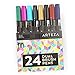 Dual Brush Pens 24-Colored-Markers Water-Based & Non-Toxic (Dual Tips, Set of 24)