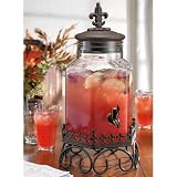 Home Essentials 1826a Fleur De Lis Jug Beverage Dispenser, 1.5-Gallon