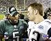 Tom Brady & Donovan McNabb - Super Bowl XXXIX - talk after game 20 x 16 Licensed Phot...