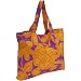 Echo Cotton Canvas Batik Floral Reversible Tote (Hot Viola)